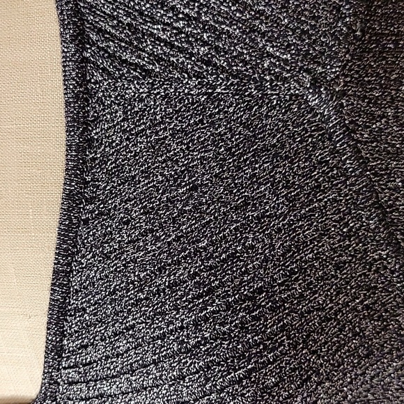 INC Black Metallic square neck, bow detail top NWT - Picture 4 of 9